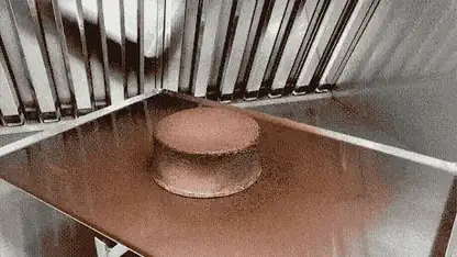 Gâteau au chocolat dans la cabine de pulvérisation GUSTO